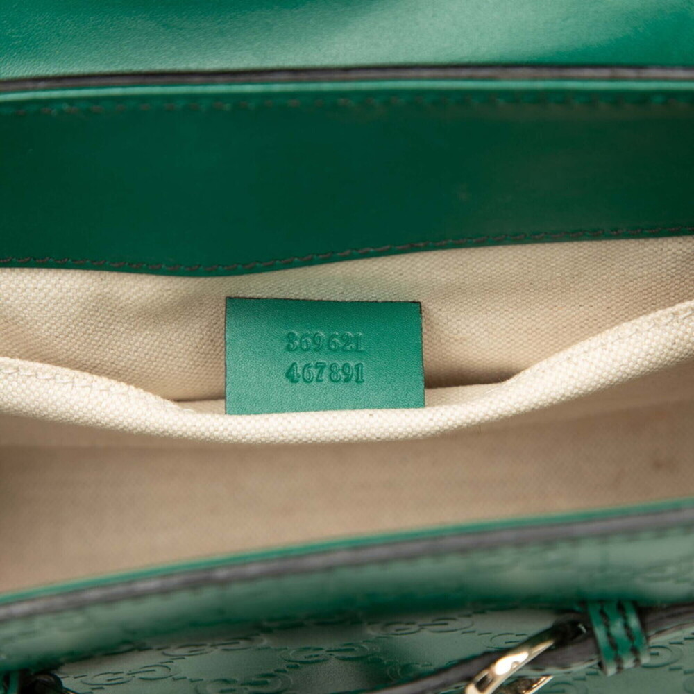 GUCCI Authentic Green Leather Shoulder Bag - Picture 6 of 6